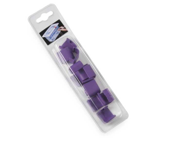 Clipes para tampas para recipientes de armazenamento HACCP, Roxo, 12 pcs