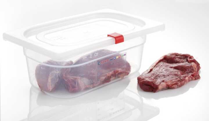 Clipes para tampas para recipientes de armazenamento HACCP, Vermelho, 12 pcs