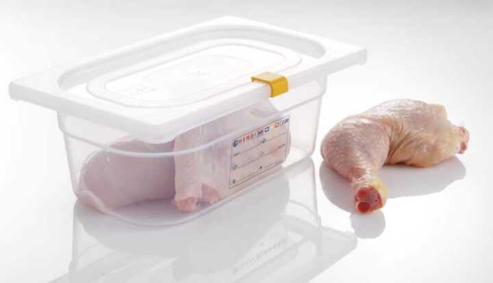 Clipes para tampas para recipientes de armazenamento HACCP, Amarelo, 12 pcs