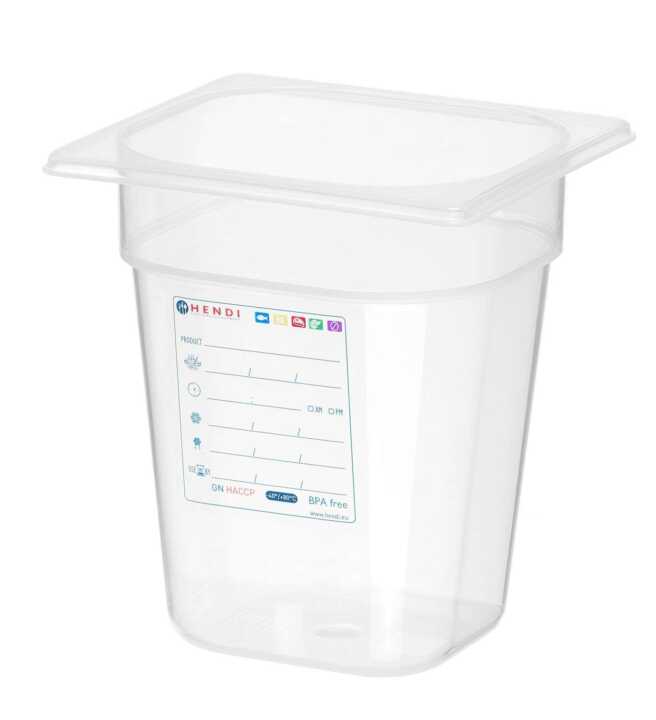 Recipiente Gastronorm 1/6, GN 1/6, 2,4L, Transparente, 176x162x(H)150mm