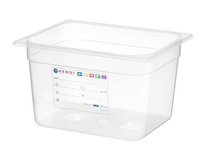 Recipiente Gastronorm 1/2, GN 1/2, 6,5L, Transparente, 325x265x(H)100mm