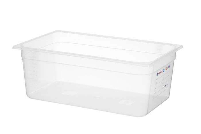 Recipiente Gastronorm 1/1, GN 1/1, 9L, Transparente, 530x325x(H)65mm
