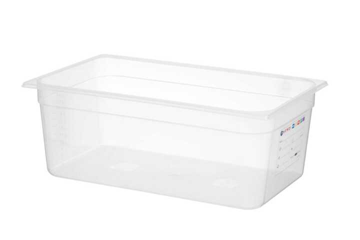 Recipiente Gastronorm 1/1, GN 1/1, 12L, Transparente, 530x325x(H)100mm