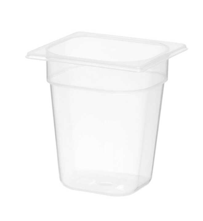 Recipiente Gastronorm 1/6, GN 1/6, 3,4L, Transparente, 176x162x(H)200mm
