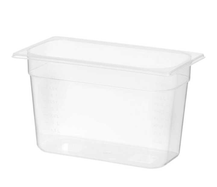 Recipiente Gastronorm 1/3, GN 1/3, 4L, Transparente, 325x176x(H)100mm