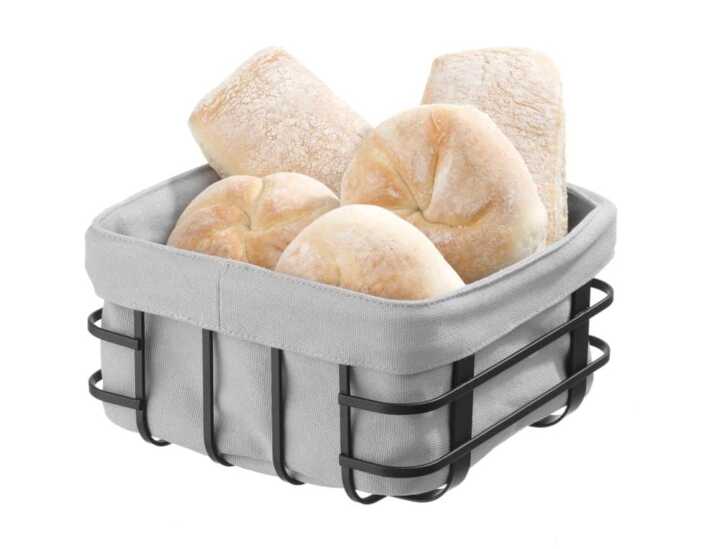 Cesto de pão com saco, redondo, 220x220x(H)80mm