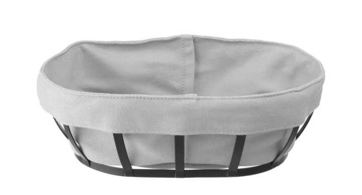 Cesto de pão com saco, oval, 250x160x(H)75mm