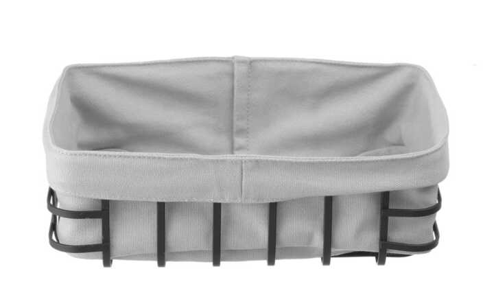 Cesto de pão com saco, retangular, 250x180x(H)85mm