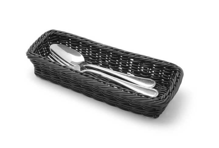 Cesto para talheres, Preto, 270x100x(H)45mm