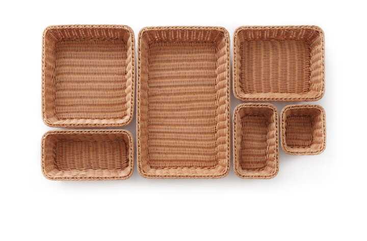 Cesto de padaria tamanho GN, GN 1/4, 265x162x(H)65mm
