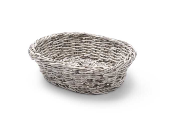 Cesto de pão oval, Cinzento-claro, 250x190x(H)65mm