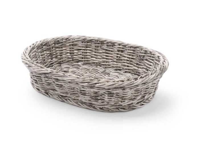 Cesto de pão oval, Cinzento-claro, 320x230x(H)70mm