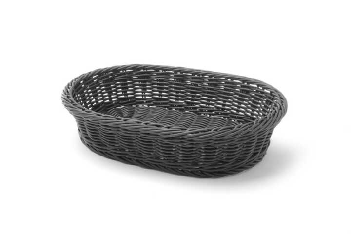 Cesto de pão oval, Preto, 320x230x(H)70mm