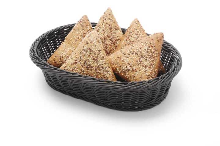 Cesto de pão oval, Preto, 320x230x(H)70mm
