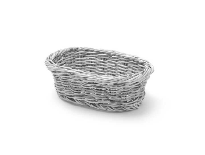 Cesto de pão oval, Cinzento-claro, 190x120x(H)60mm