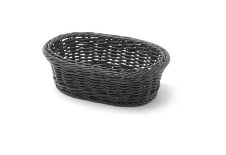 Cesto de pão oval, Preto, 190x120x(H)60mm