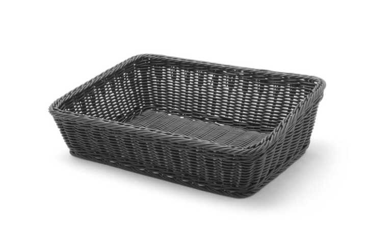Cesto de padaria angular, Preto, 400x300x(H)120mm