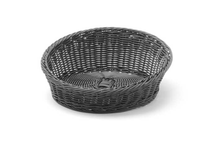 Cesto de padaria angular redondo, Preto, ø310x(H)120mm