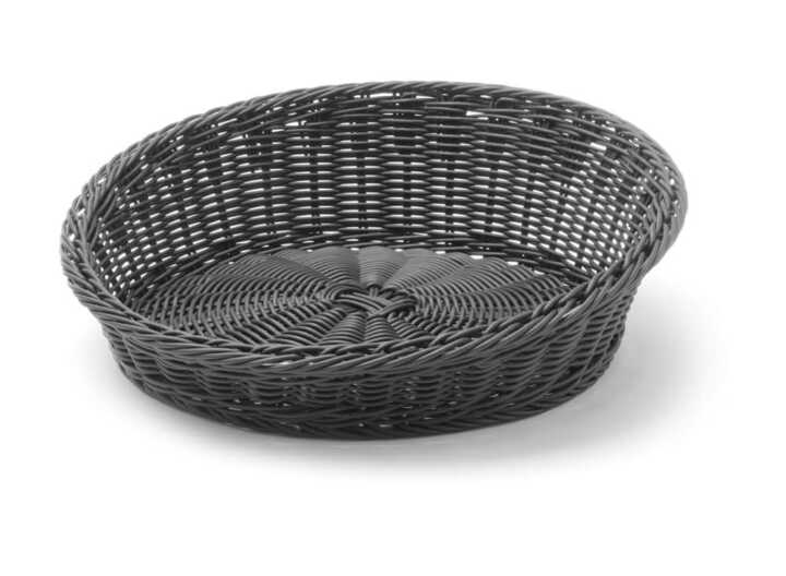 Cesto de padaria angular redondo, Preto, ø370x(H)120mm