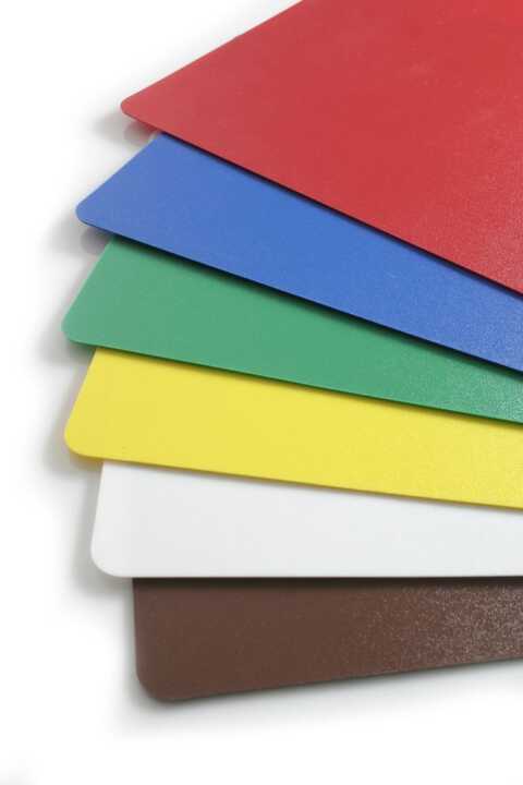 Conjunto de tábuas de cortar flexíveis HACCP - 6 unidades, 380x305mm