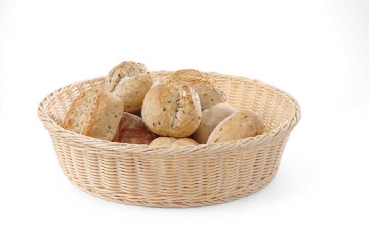 Cesto para pão redondo, Bege, ø400x(H)90mm