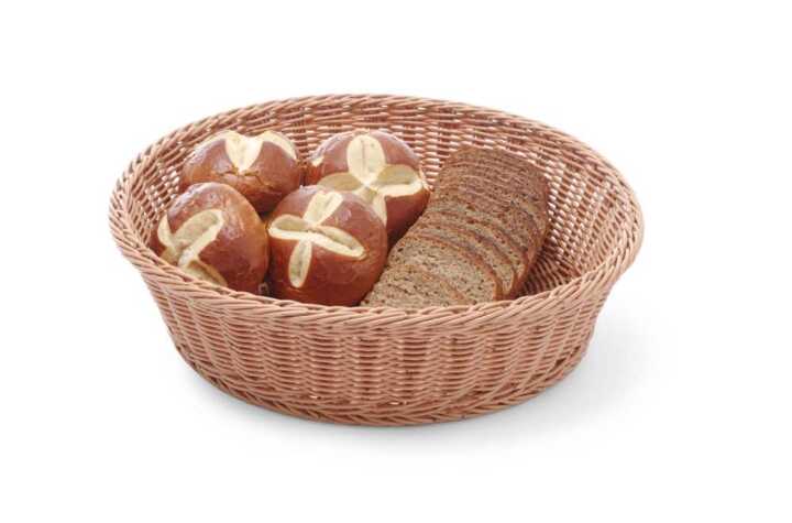 Cesto para pão redondo, Bege, ø400x(H)90mm