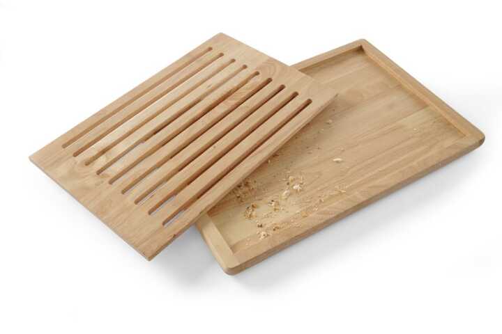 Tábua de corte para pão, Madeira escura, 475x322mm