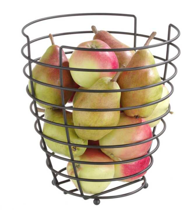 Cesto para fruta preto, ø230x(H)250mm