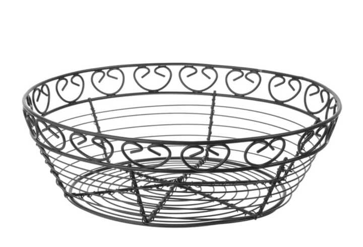Cesto em arame deco redondo, ø250x(H)80mm