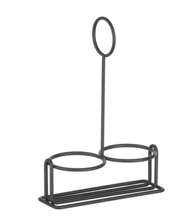 Suporte para condimentos preto, 135x65x(H)200mm