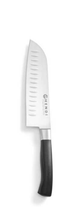 Faca Santoku, Recortes Granton, Preto, (L)310mm