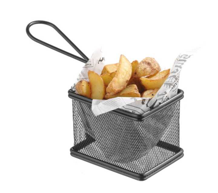 Miniaturas de cesto de fritar, 125x100x(H)85mm