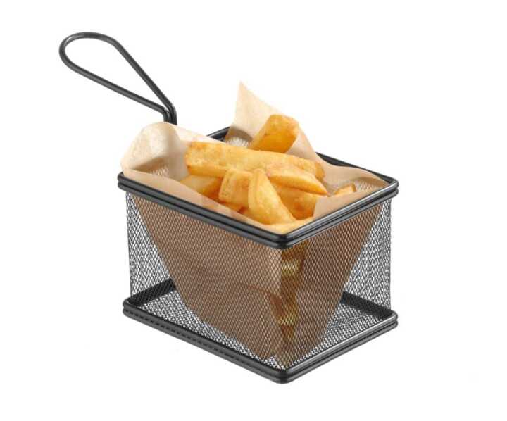 Miniaturas de cesto de fritar, 125x100x(H)85mm