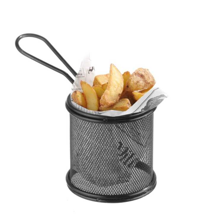 Miniaturas de cesto de fritar, 125x100x(H)85mm