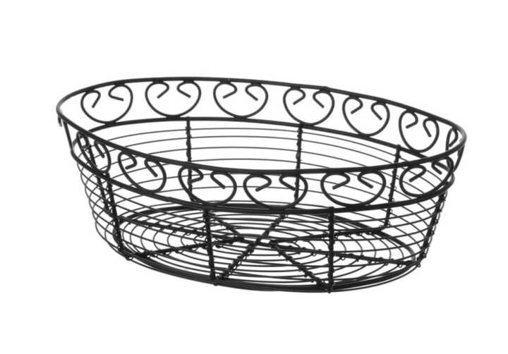 Cesto em arame deco oval, 255x160x(H)80mm