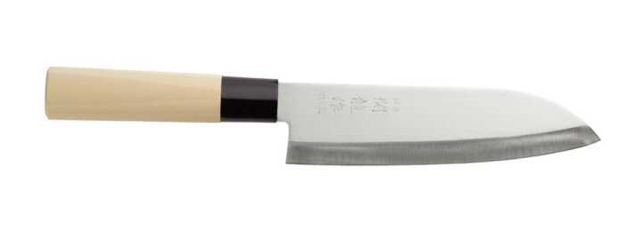 Faca japonesa Santoku, Madeira clara, (L)290mm