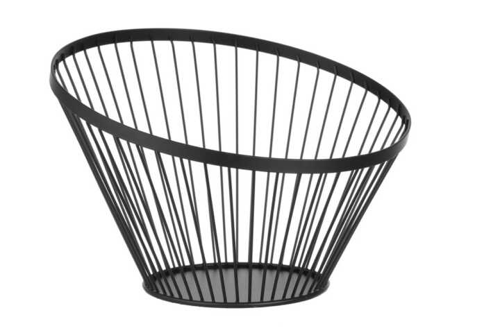 Cesto para fruta angular redondo preto, ø300x(H)250mm