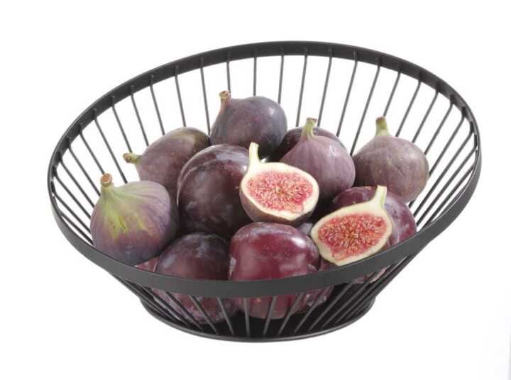 Cesto para fruta angular redondo preto, ø300x(H)250mm