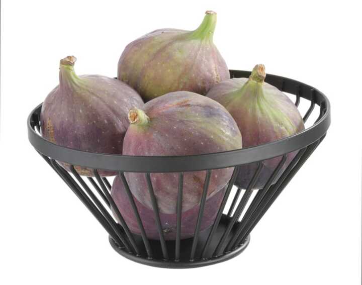 Cesto para fruta angular redondo preto, ø300x(H)250mm