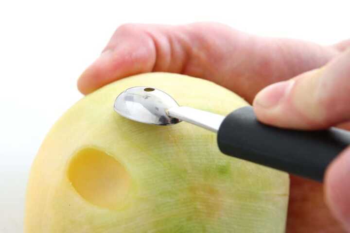 Cortador de bolas de melão oval, Preto, (L)160mm