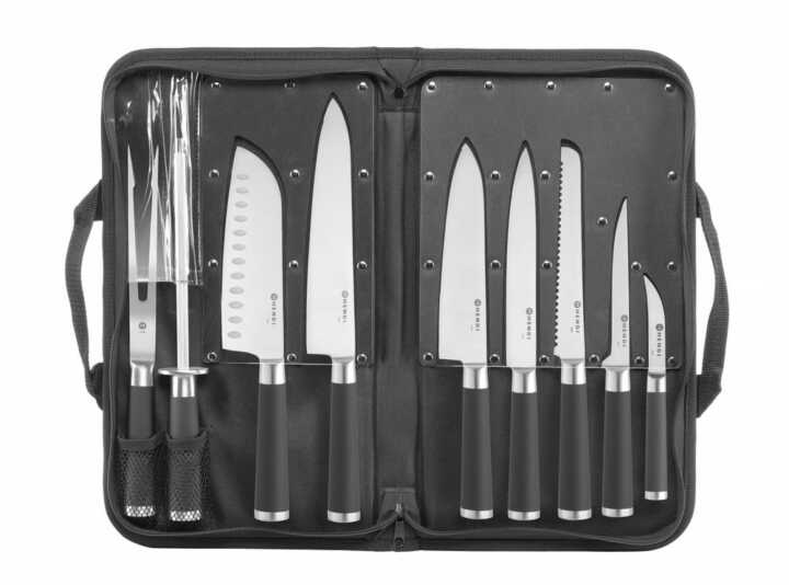 Conjunto de facas – 9 unidades, Preto, 445x260x(H)65mm