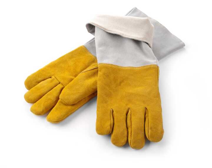 Luvas de churrasco em pele resistentes a altas temperaturas - 2 unidades, 2 pcs. , (L)460mm