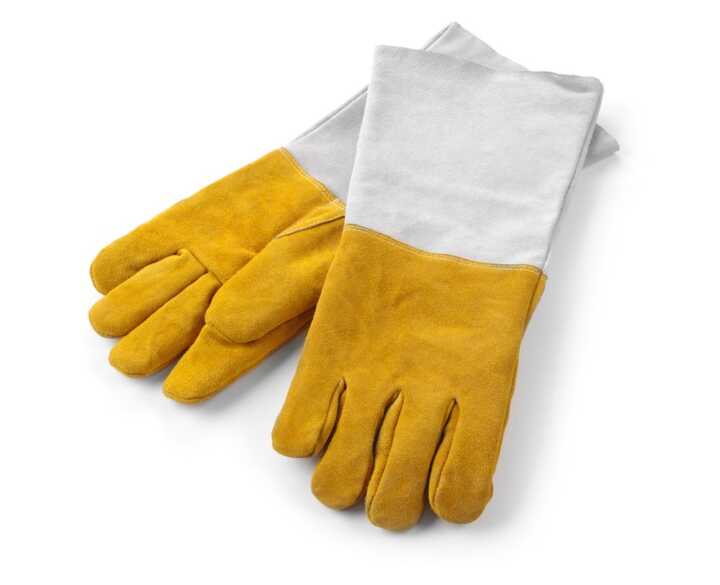 Luvas de churrasco em pele resistentes a altas temperaturas - 2 unidades, 2 pcs. , (L)460mm