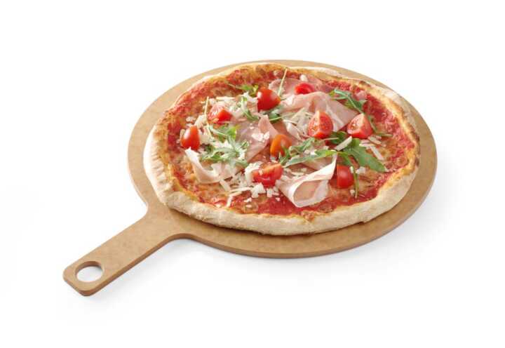 Tábua para pizza com pega, ø305x(H)6mm