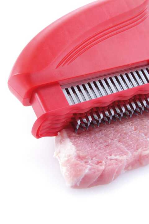 Amaciador de carne 51 lâminas, Vermelho, 42x150x(H)118mm