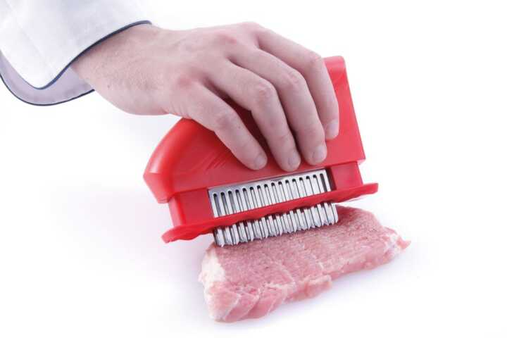 Amaciador de carne 51 lâminas, Vermelho, 42x150x(H)118mm