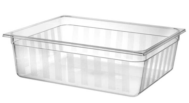 Recipiente Gastronorm 2/1, GN 2/1, 58L, Transparente, 650x530x(H)200mm