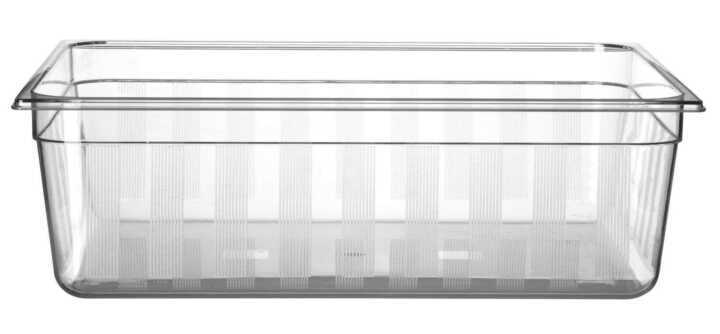 Recipiente Gastronorm 2/1, GN 2/1, 58L, Transparente, 650x530x(H)200mm