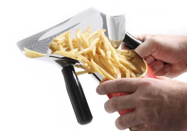 Pá para batatas fritas, Preto, 230x220mm