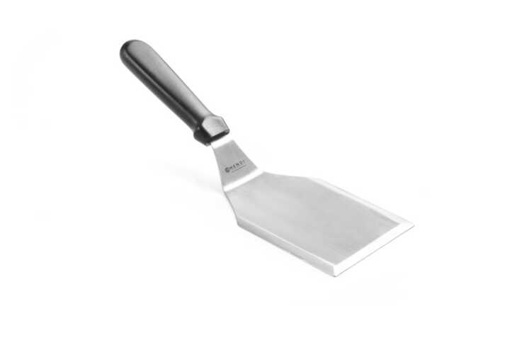 Espátula para virar hambúrgueres, Preto, 108x313mm